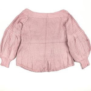 Ooberswank Pink Off Shoulder Knitted Sweat…